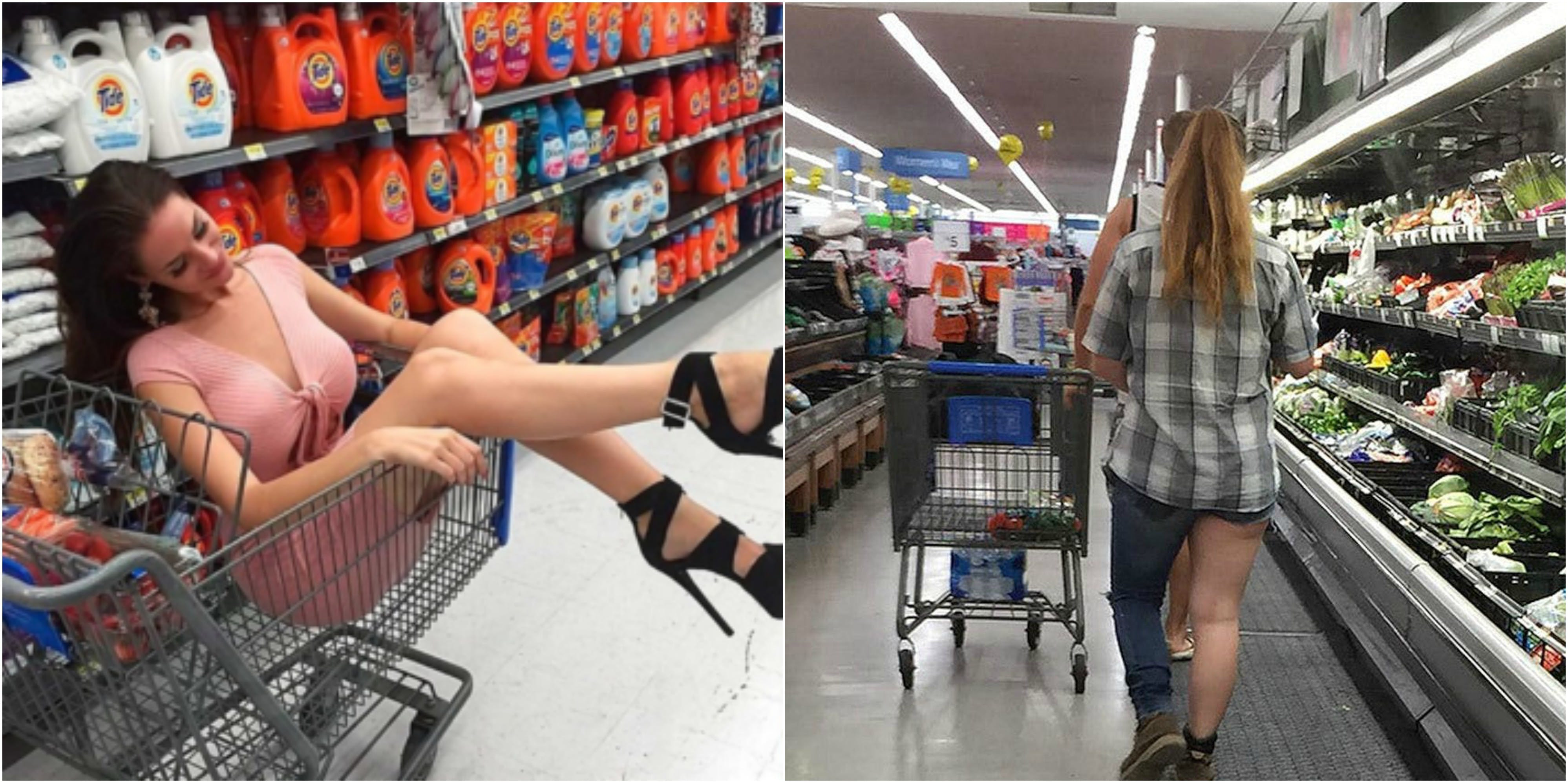 Naked people at walmart.