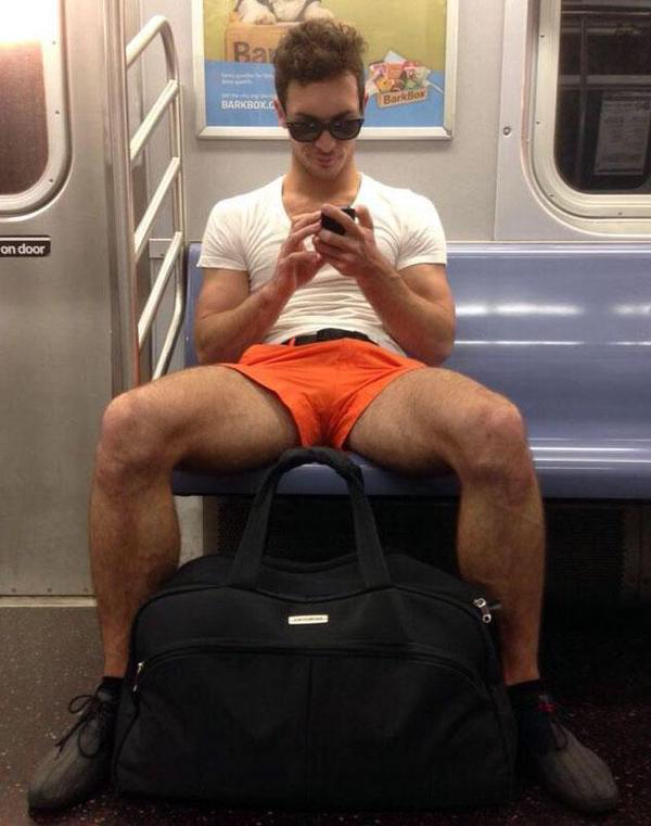 respect him for not manspreading like thugs and imbeciles in ny subway. 
