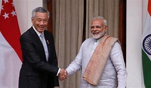 Image result for pm lee hsien loong with modi indian pm pic