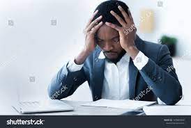 Bankruptcy Frustrated African American Businessman Depressed Stock Photo  1470803048 | Shutterstock