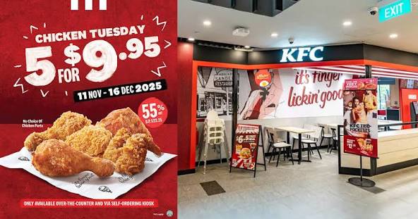 KFC Singapore Brings Back “Chicken Tuesday” with 5 Pieces for S ...