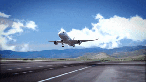 Airplane Landing GIF by Safran - Find & Share on GIPHY.gif