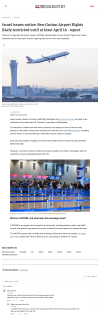 Ben-Gurion flight restrictions likely extended until April 16 The Jerusalem Post.png
